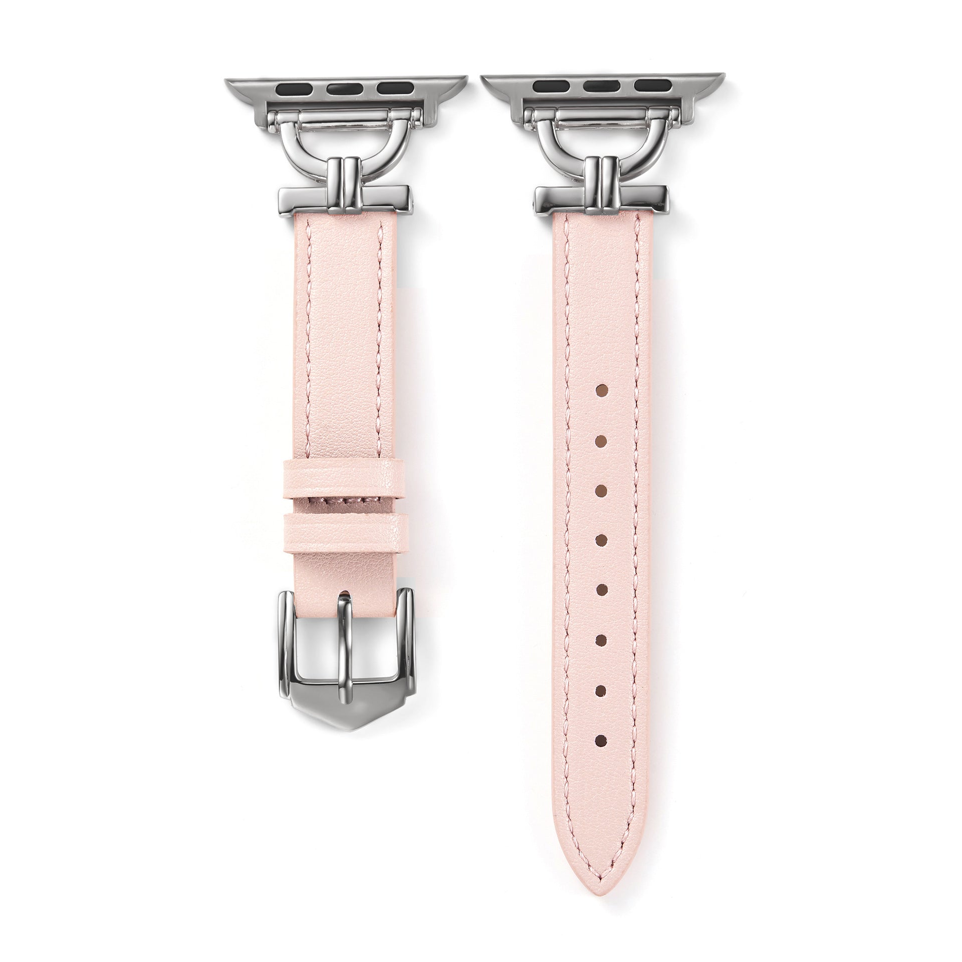 Premium Leather & Metal Watch Band for Apple Watch - Luxury D-Link Design