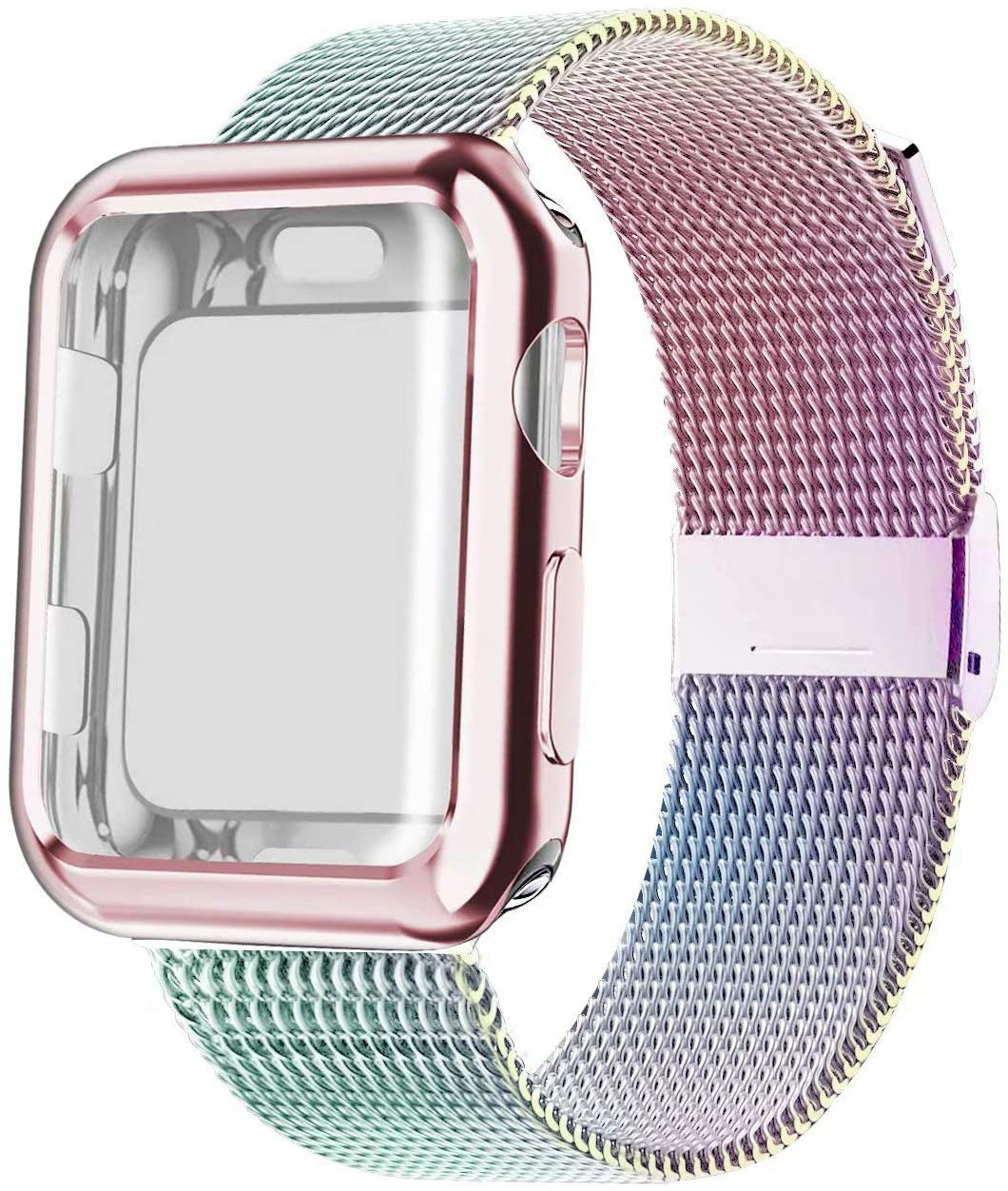 Magnetic Milanese Loop Band for Apple Watch - Metal Mesh with Case