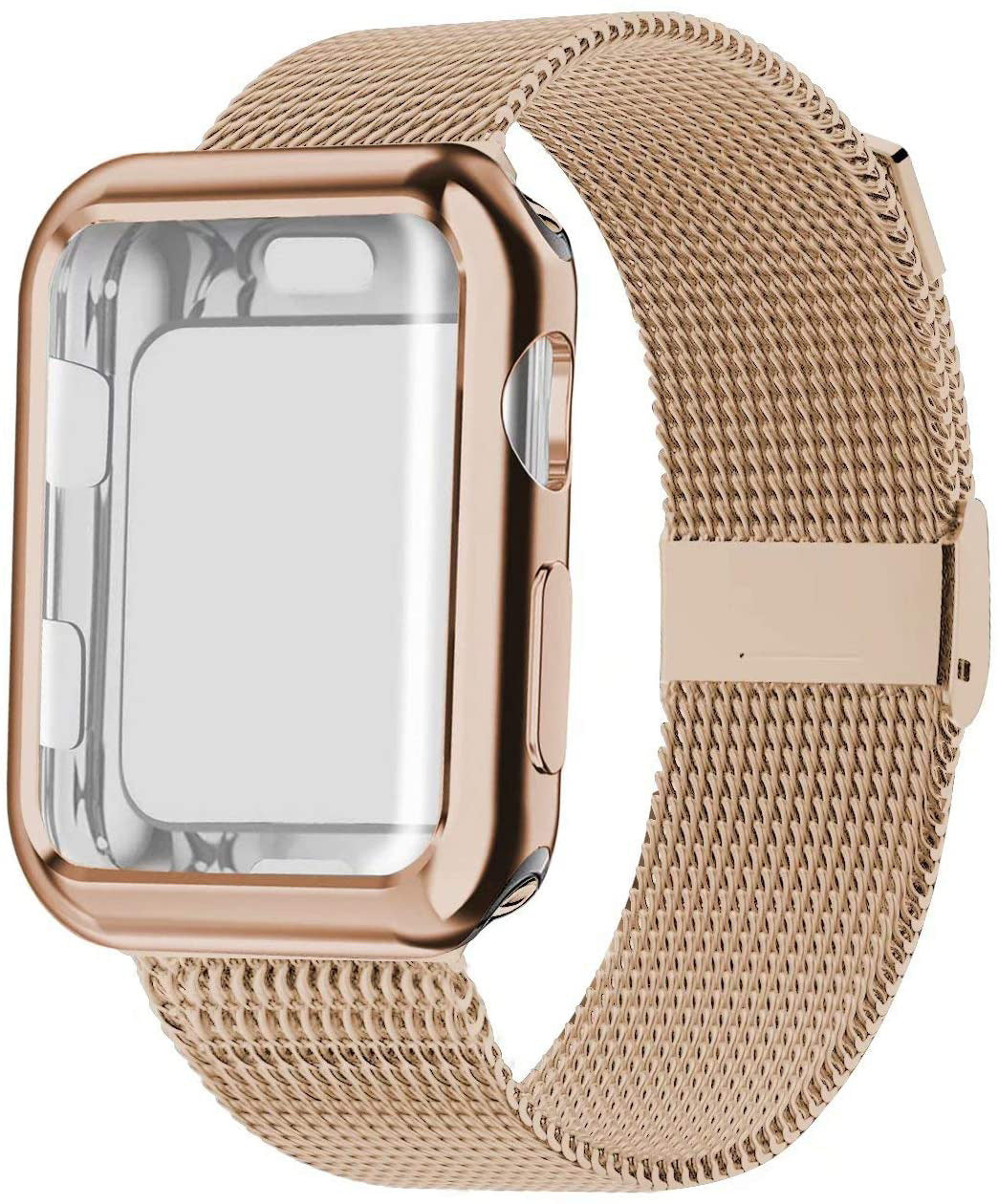 Magnetic Milanese Loop Band for Apple Watch - Metal Mesh with Case