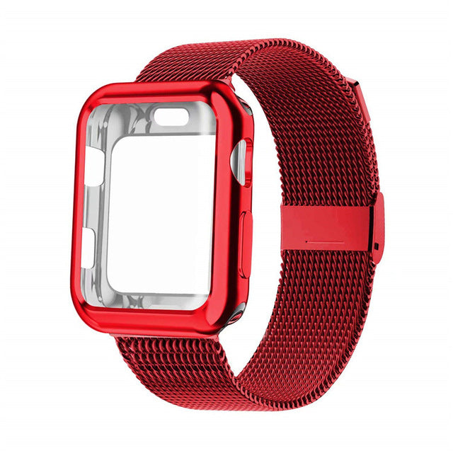 Magnetic Milanese Loop Band for Apple Watch - Metal Mesh with Case