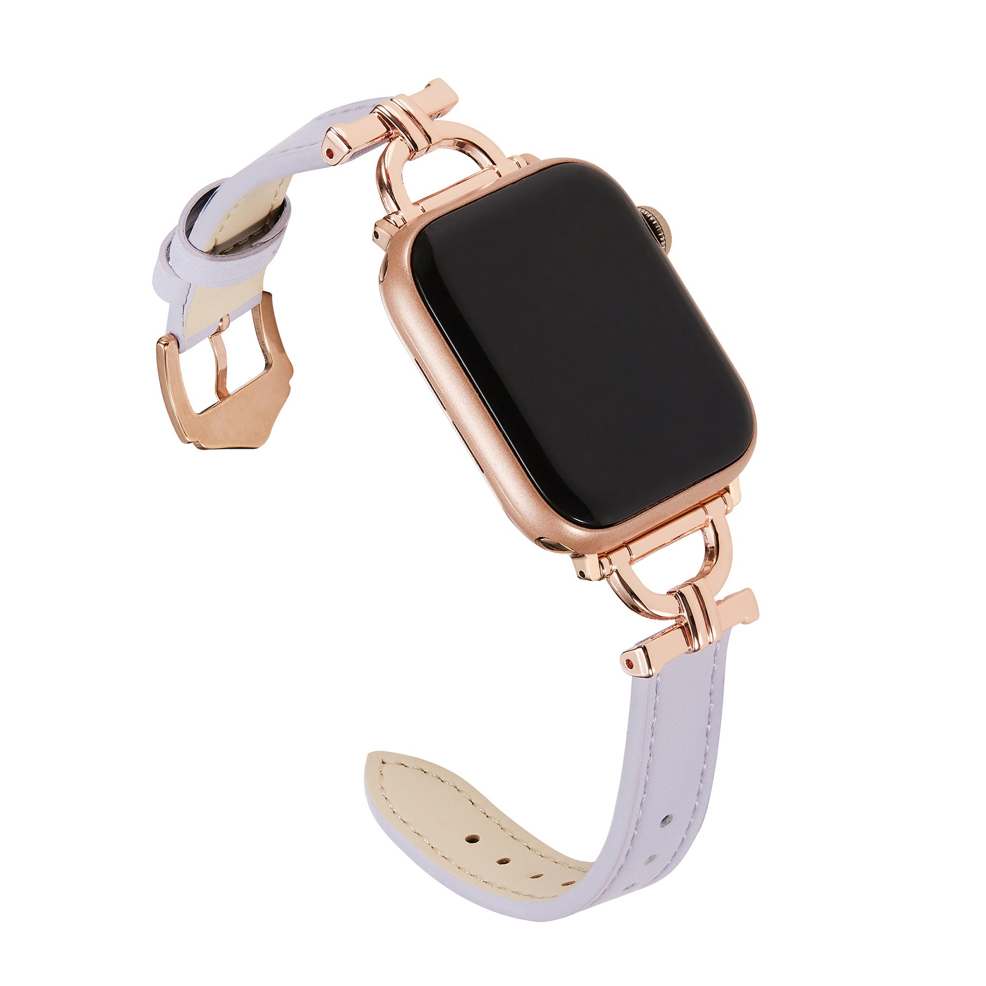 Premium Leather & Metal Watch Band for Apple Watch - Luxury D-Link Design