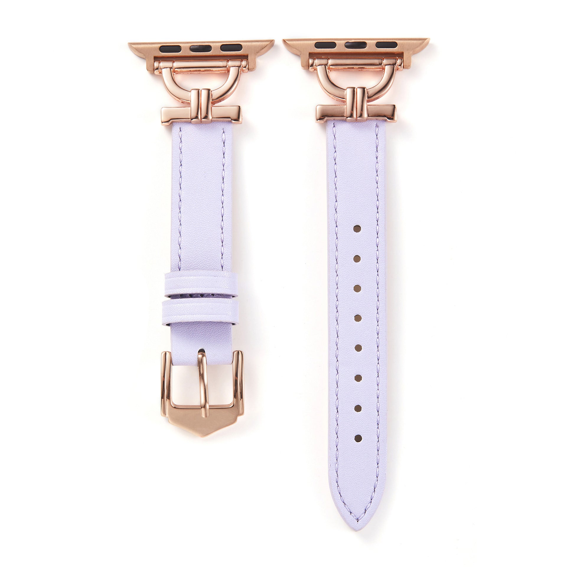 Premium Leather & Metal Watch Band for Apple Watch - Luxury D-Link Design