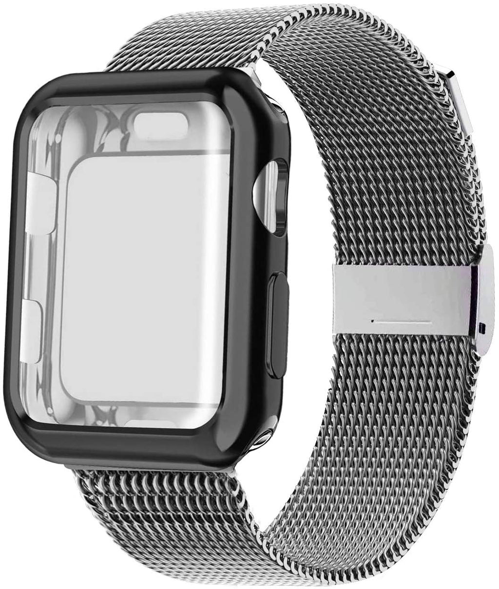 Magnetic Milanese Loop Band for Apple Watch - Metal Mesh with Case