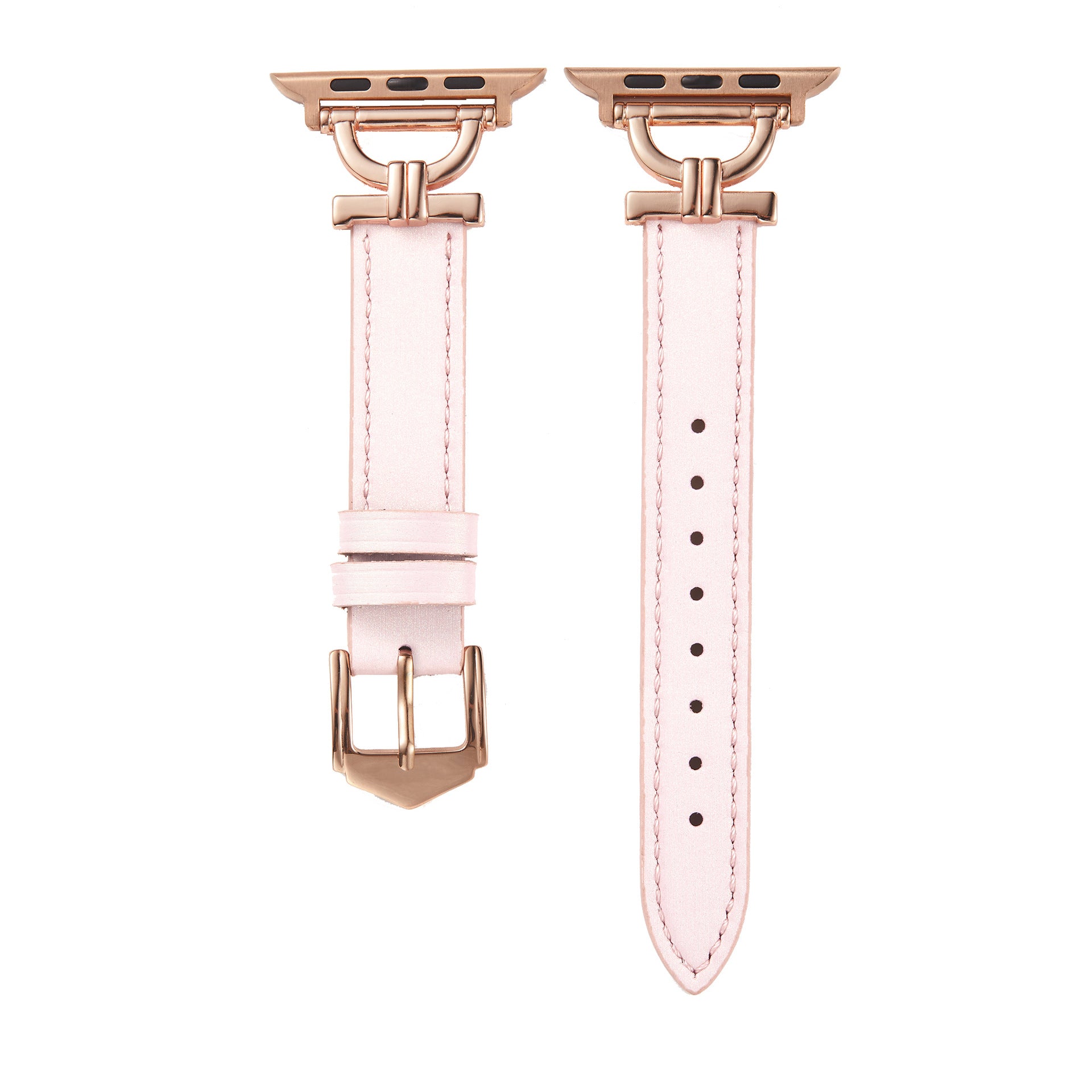 Premium Leather & Metal Watch Band for Apple Watch - Luxury D-Link Design