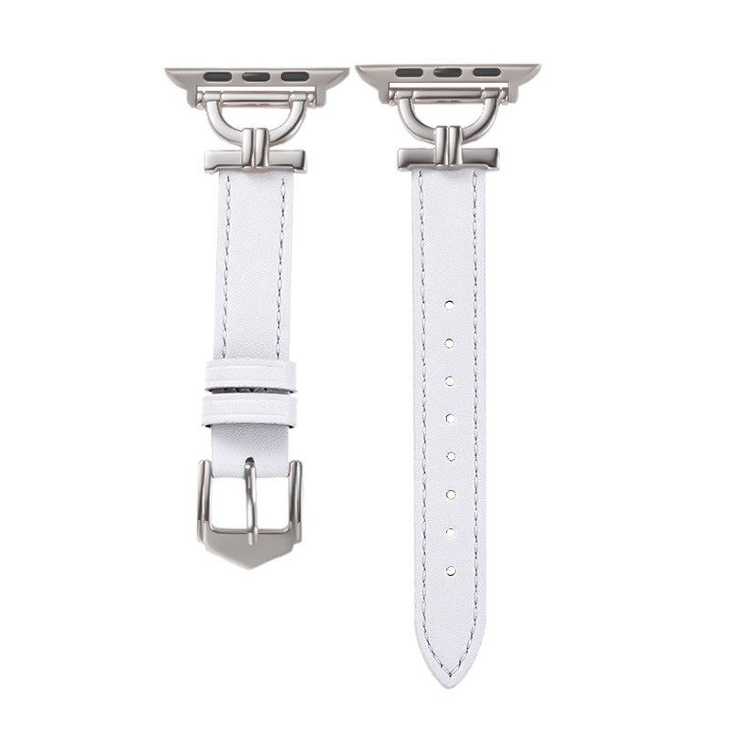 Premium Leather & Metal Watch Band for Apple Watch - Luxury D-Link Design