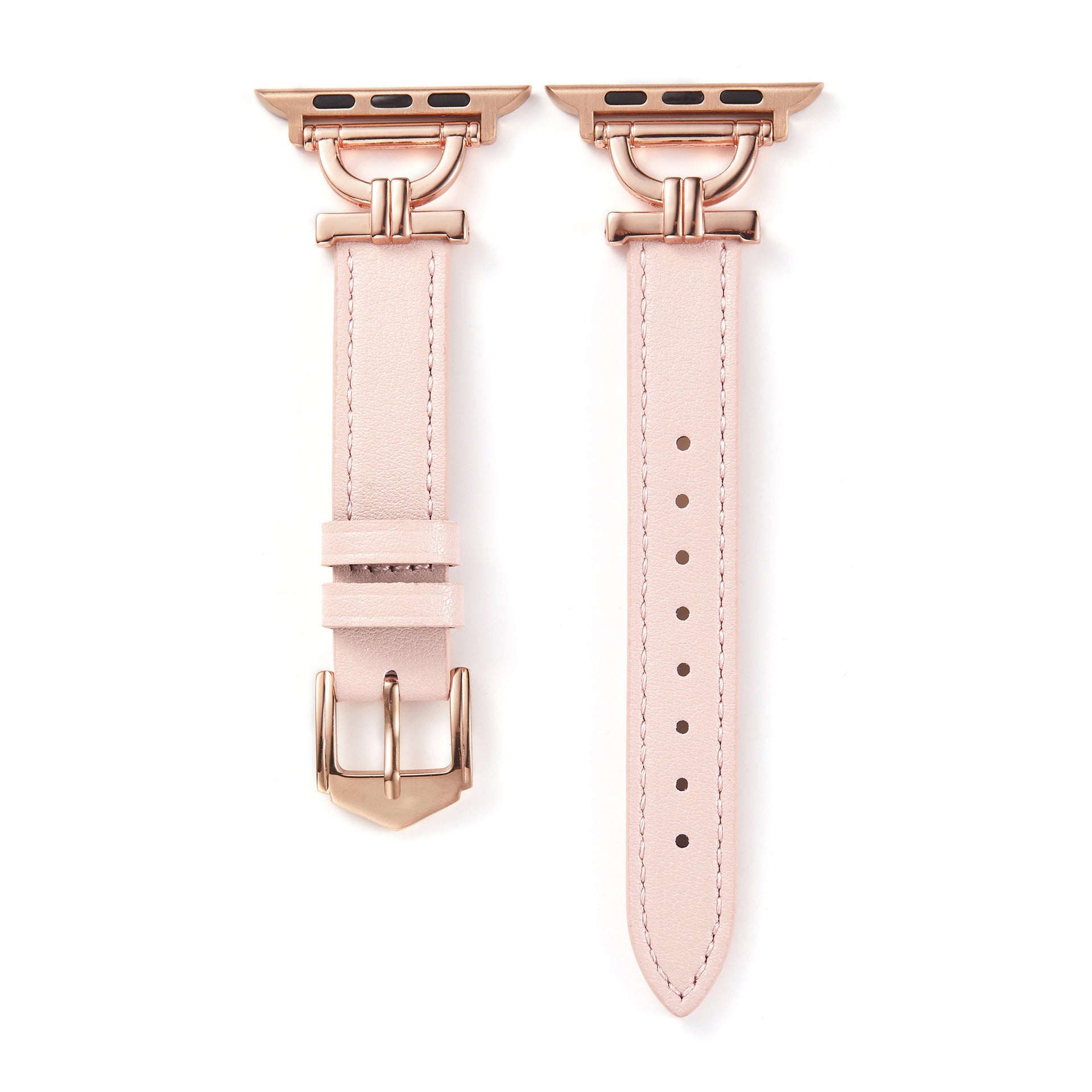 Premium Leather & Metal Watch Band for Apple Watch - Luxury D-Link Design