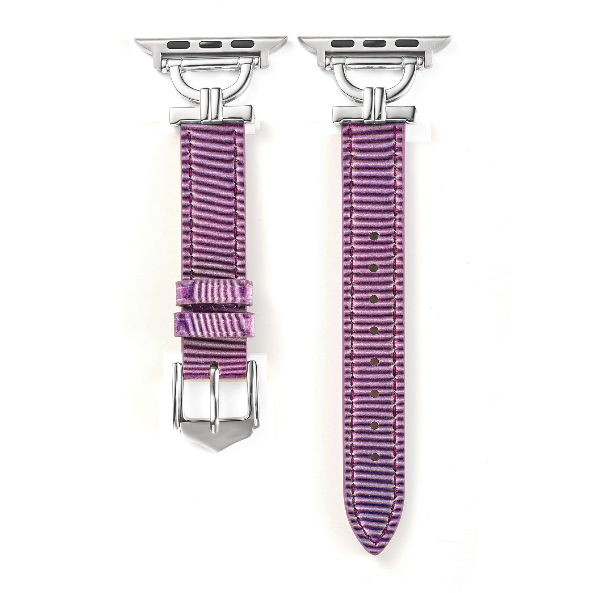 Premium Leather & Metal Watch Band for Apple Watch - Luxury D-Link Design